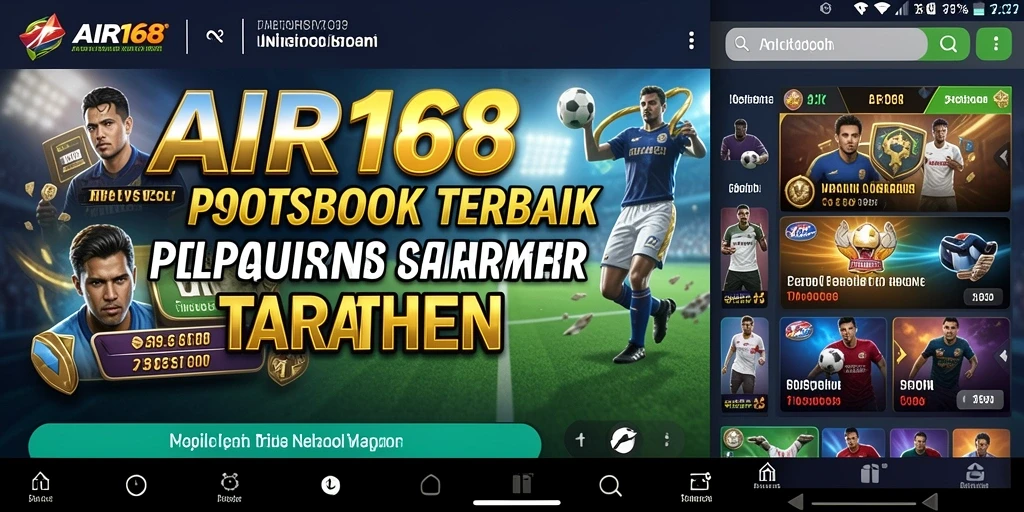 Tampilan utama AIR168 menampilkan taruhan olahraga secara dinamis.