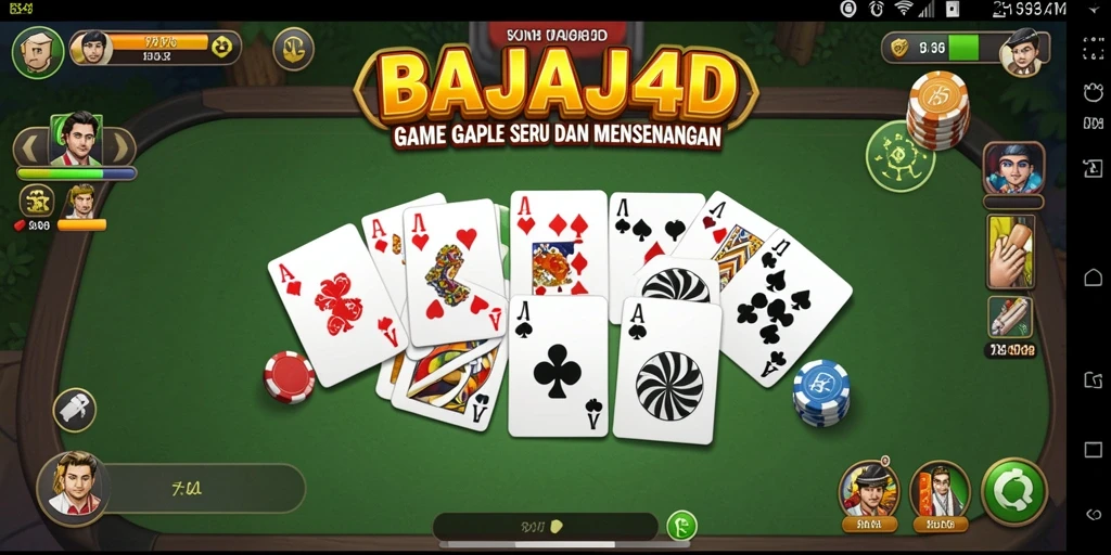 Tampilan utama BAJAJ4D dengan gameplay Gaple yang menarik.