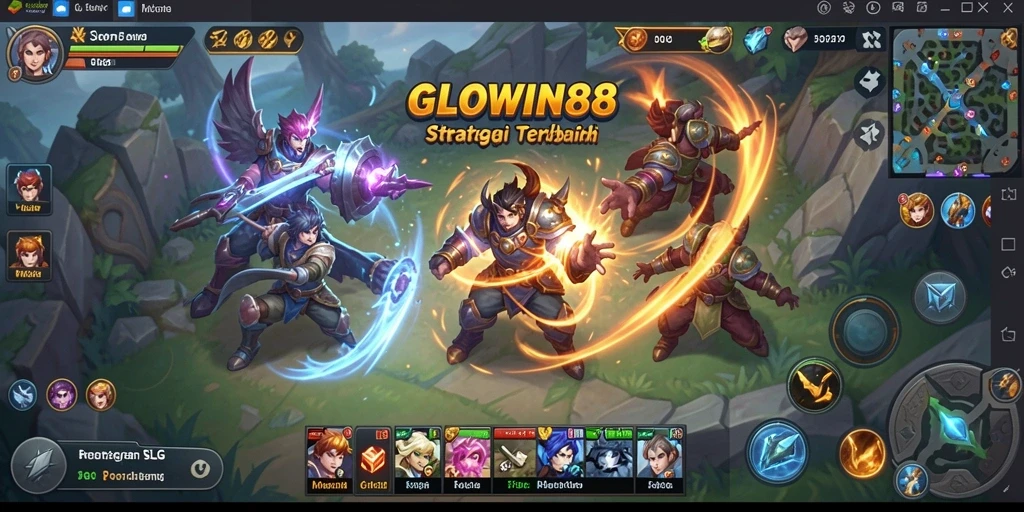 Tangkapan layar GLOWIN88 menampilkan aksi pertempuran strategi yang mendebarkan.