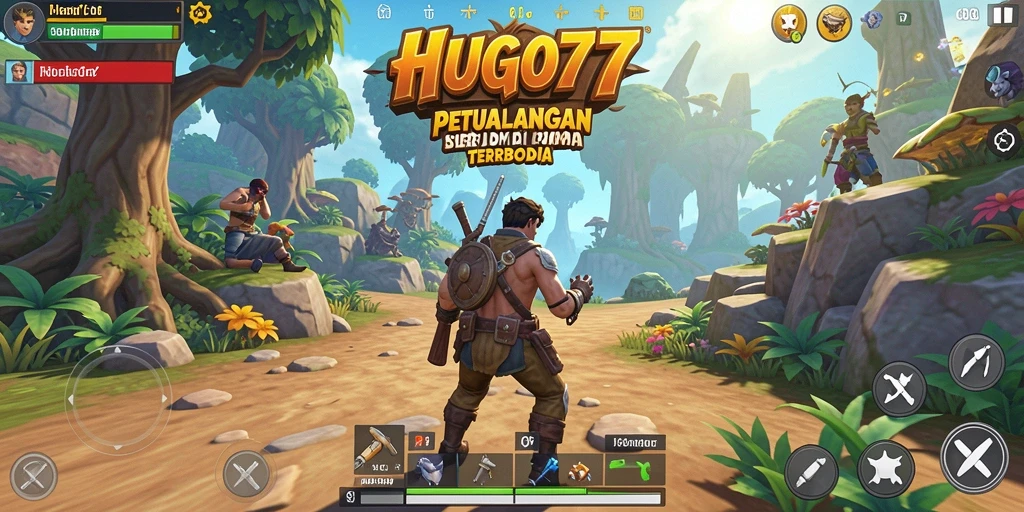 Gameplay HUGO77 yang penuh petualangan di dunia terbuka.