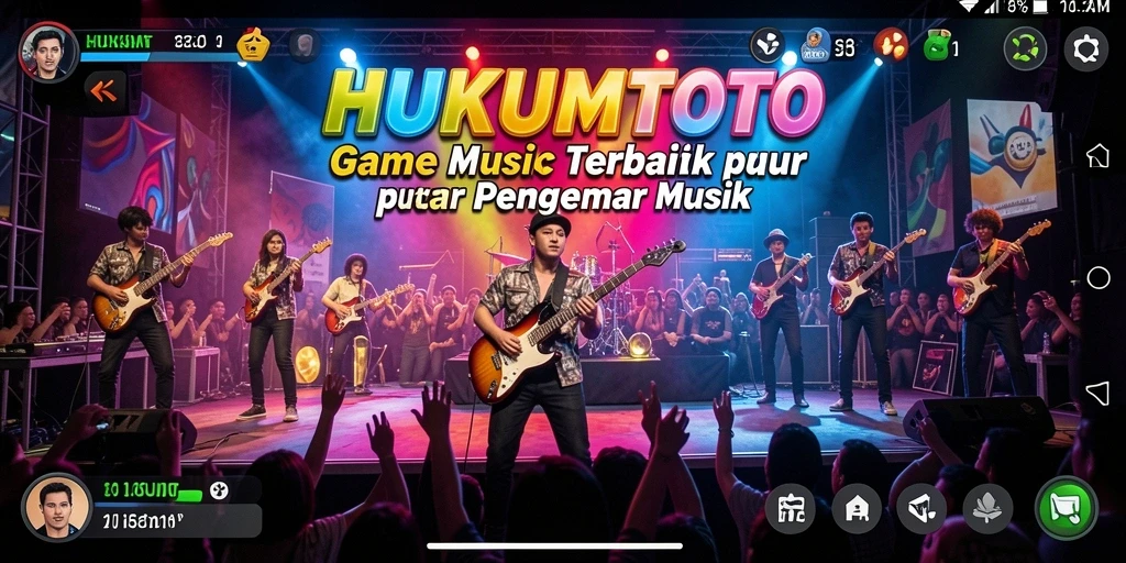 Tampilan meriah dalam permainan HUKUMTOTO dengan berbagai lagu.