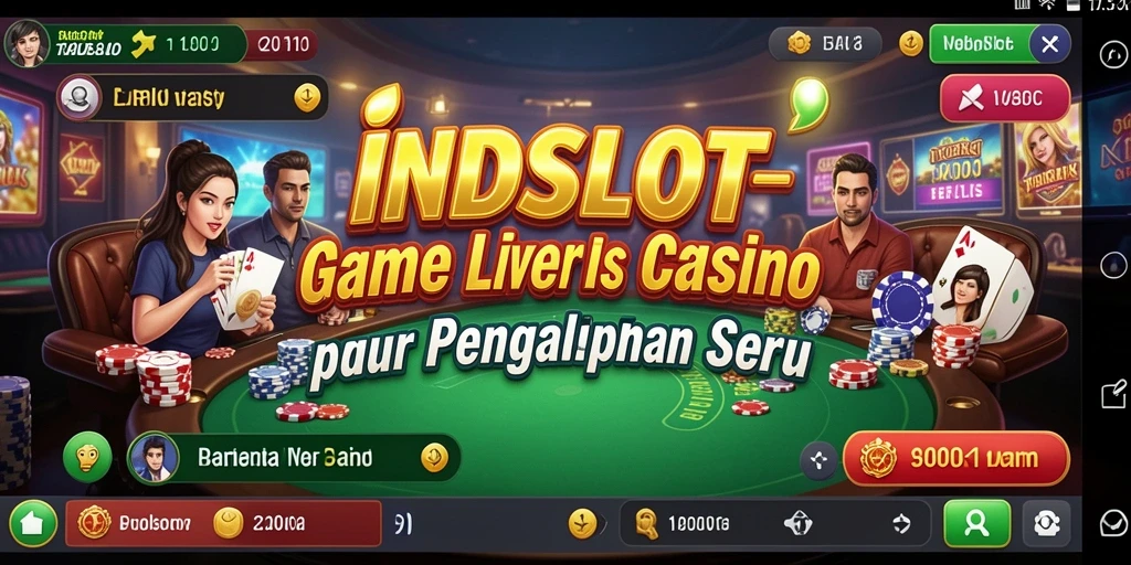 Tangkapan layar gameplay INDSLOT menunjukkan dealer profesional dan antarmuka yang interaktif.