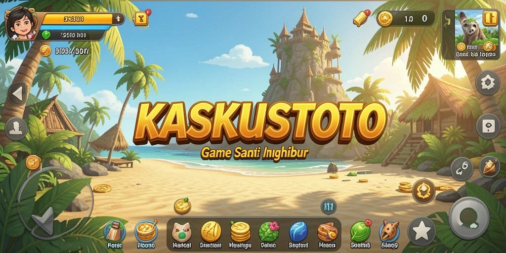 Screenshot gameplay KASKUSTOTO menampilkan grafis cerah dan gameplay yang seru.