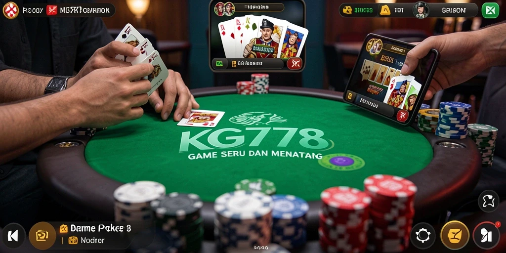 Gameplay Poker yang kompetitif dan mendebarkan di KG778.
