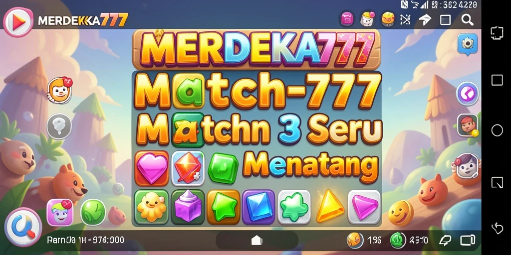 Gameplay seru MERDEKA777 yang penuh tantangan Match-3.