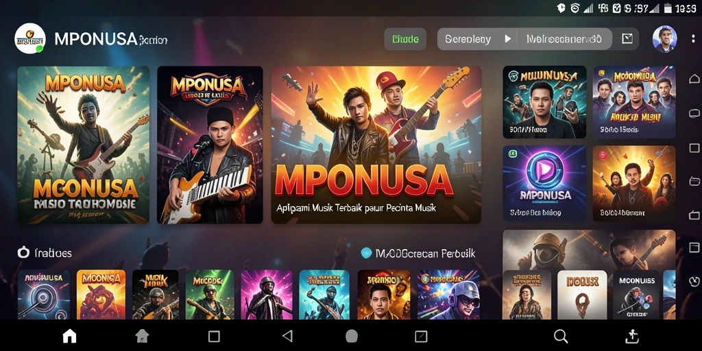 Tampilan gameplay interaktif dari aplikasi MPONUSA yang lengkap dengan fitur karaoke.