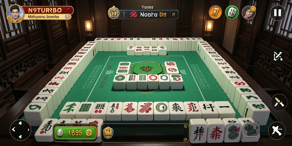 Gameplay seru Mahjong di N9TURBO dengan antar muka menarik.