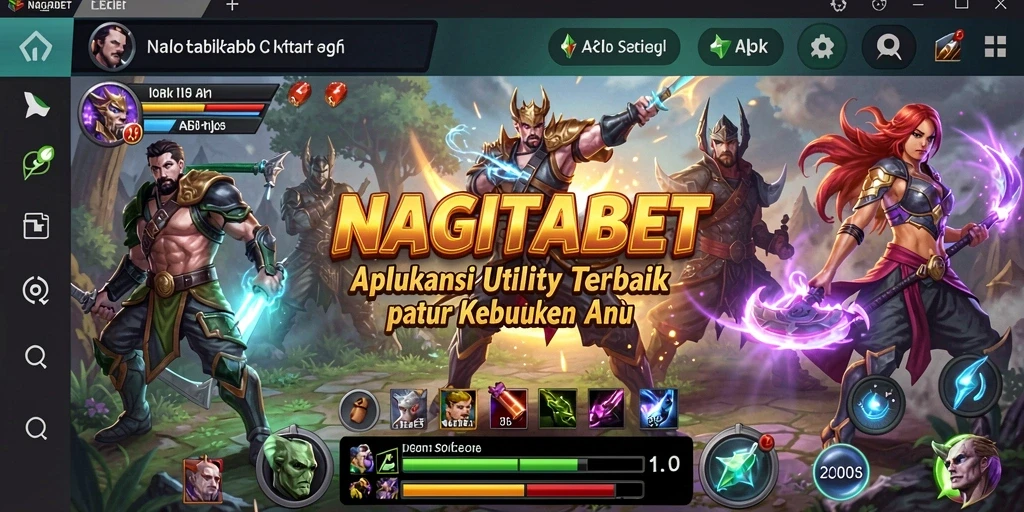 Screenshot utama NAGITABET menunjukkan tampilan antarmuka yang intuitif dan menarik.