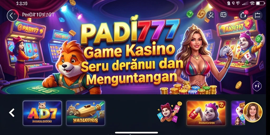Tampilan permainan Kasino dengan grafis menawan dan aksi seru.