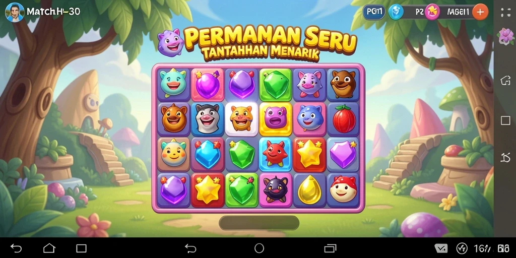 Tampilan screenshot PG11 dengan gameplay Match-3 yang seru dan menantang.