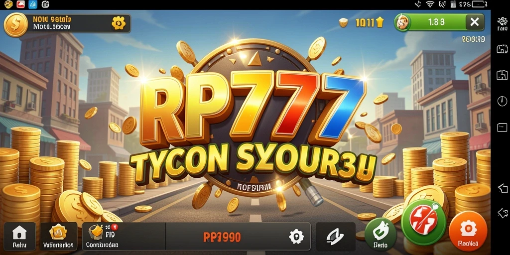 Screenshot utama RP777 menunjukkan gameplay seru dalam mengelola bisnis Tycoon.
