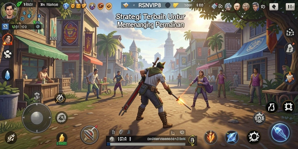 Screenshot utama RSNVIP8 menampilkan gameplay strategi yang mendebarkan.